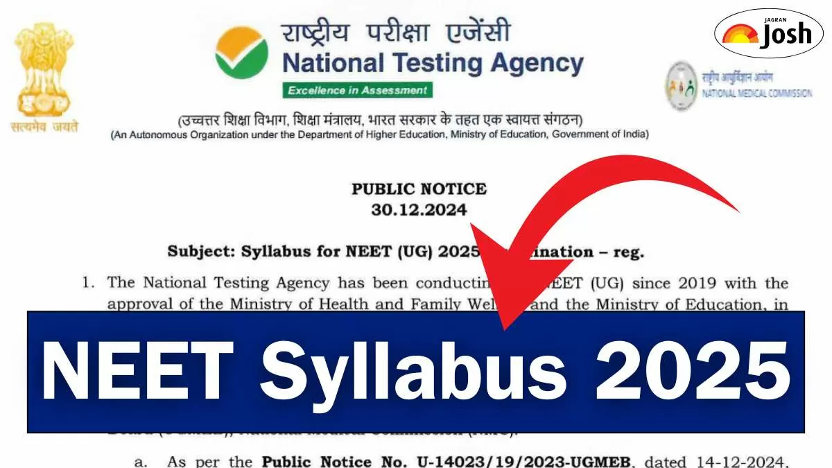NEET Syllabus 2025: Download PDF for Physics, Chemistry and Biology 