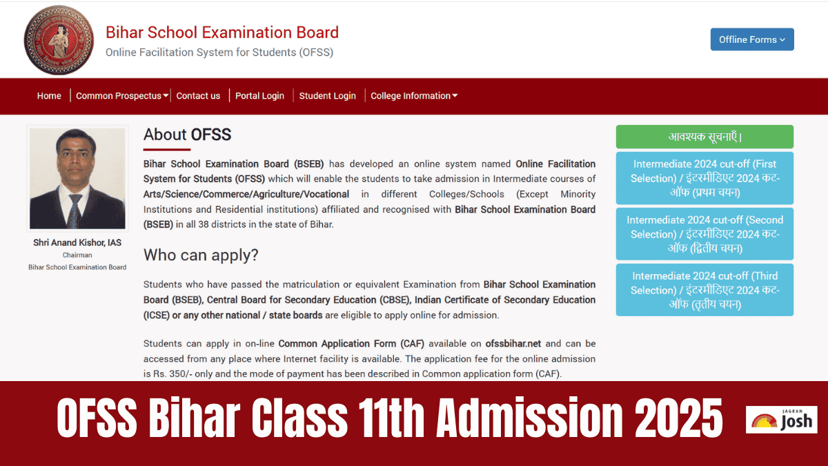OFSS Bihar Class 11th Admission 2025: Registration Starts Today, Check Important Dates Here