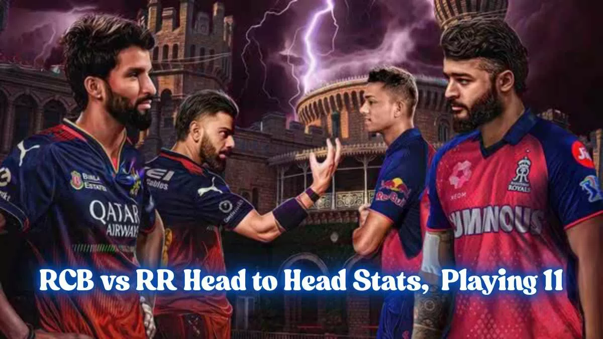 RCB vs RR Indians Head to Head Stats, Expected Playing 11, and Live Streaming