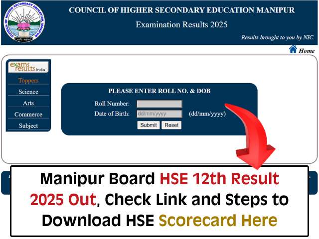 Manipur Board HSE Result 2025 details here.
