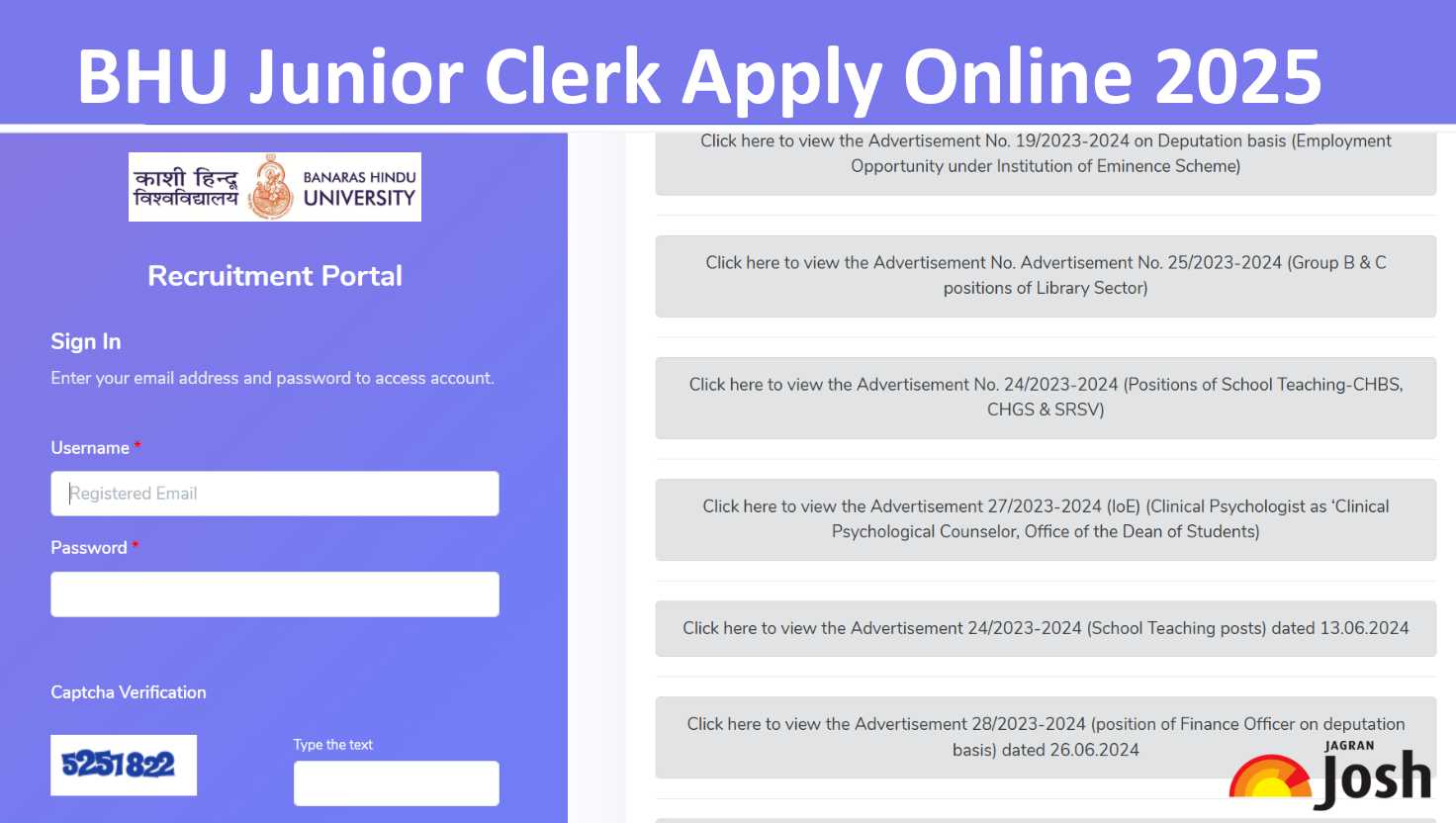 BHU Junior Clerk Recruitment 2025 Online Registration Date Extended till April 30, Check Vacancy Details, Fees, Eligibility Here 
