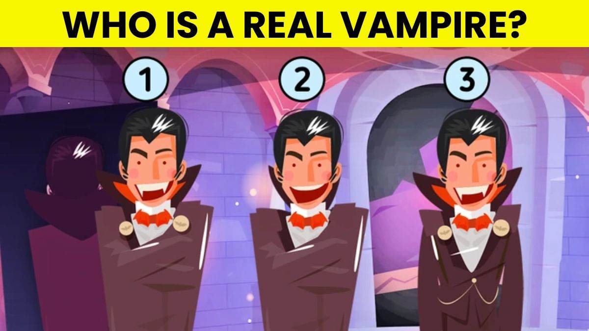 Brain Teaser: Spot Who Is A Real Vampire? Only Top 1% Highly Observant Pass This IQ Test In 5 Seconds!
