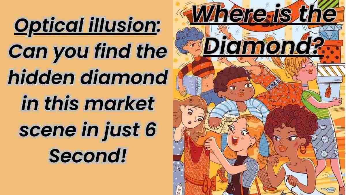 Optical Illusion Can You Find The Hidden Diamond In This Market Scene Optical Illusion Can You Find The Hidden Diamond In This Market Scene