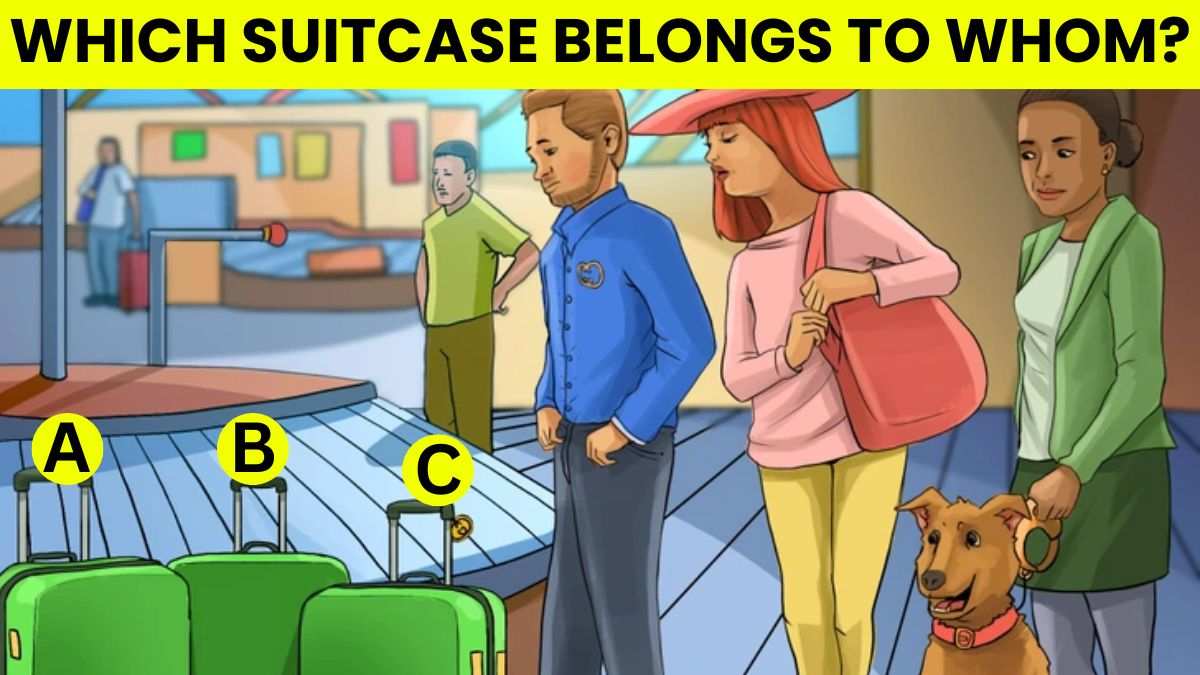 Brain Teaser IQ Test: Spot Which Suitcase Belongs to Whom? Only Top 1% Highly Observant Pass This Puzzle in 5 Seconds!
