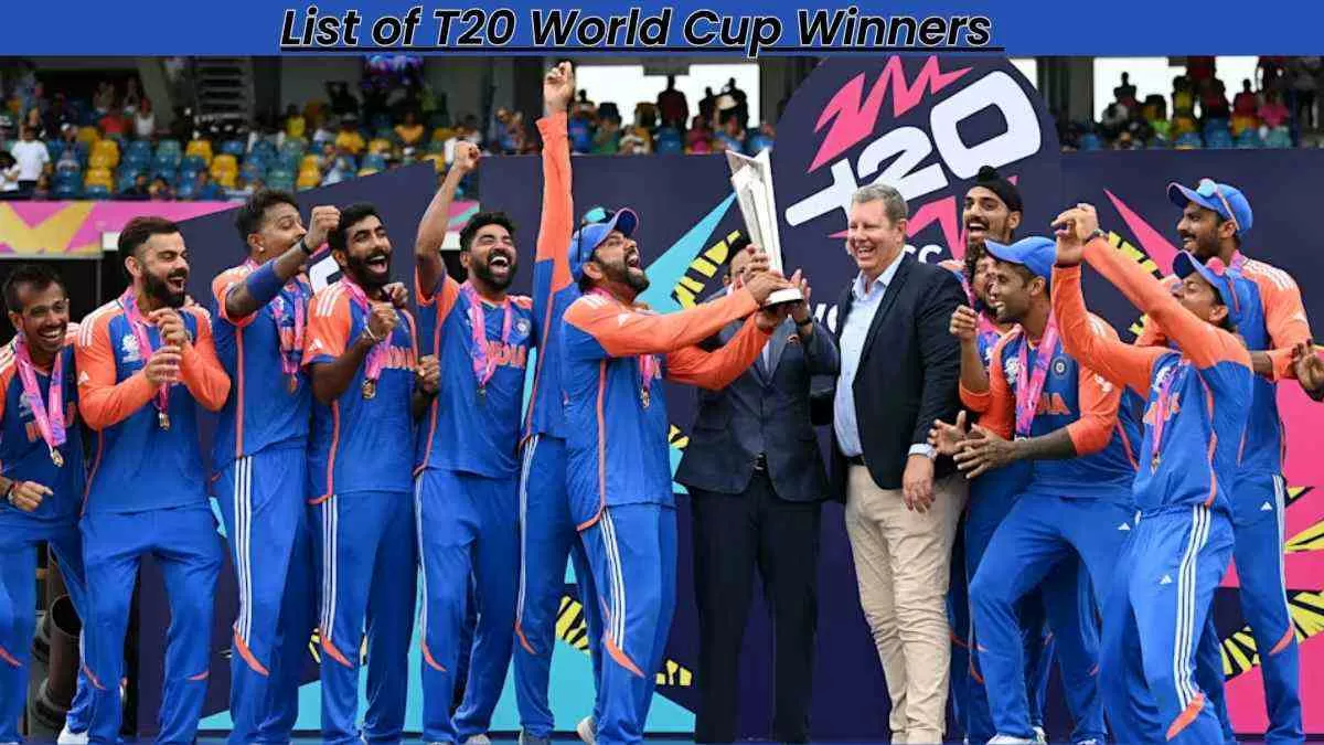 Check the List of the Men's T20 World Cup Winners