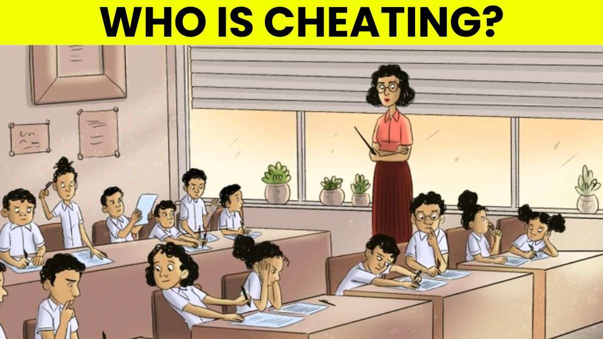 Picture Puzzle IQ Test: Can You Spot Who’s Cheating in This Classroom in Just 5 Seconds?