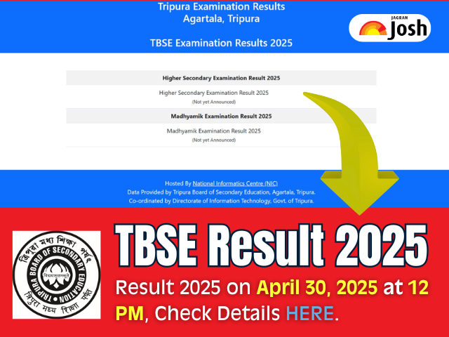 Tripura Board Result 2025 Class 10, 12: Check TBSE Result Online with Direct Link at tbse.tripura.gov.in, tripuraresults.nic.in