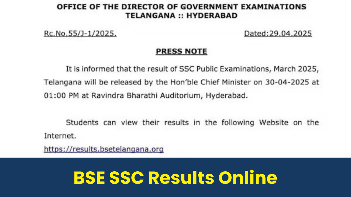 TS SSC Results 2025 Online