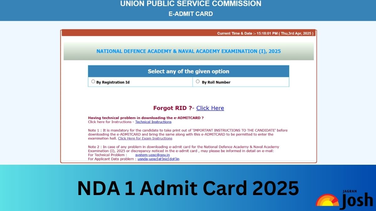 Check all the live updates of NDA 2025 Admit Card here.
