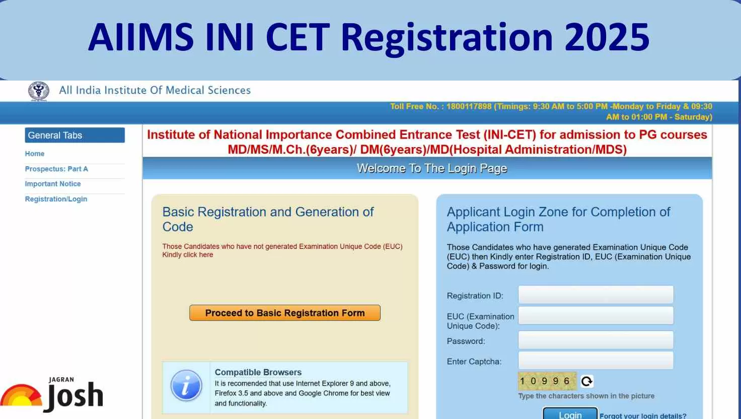 "AIIMS INI CET 2025 Registration: Apply Online for Admission to Top Medical Institutes."