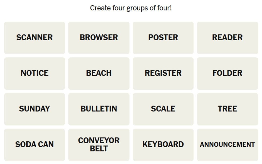 NYT Connections Hints April 3