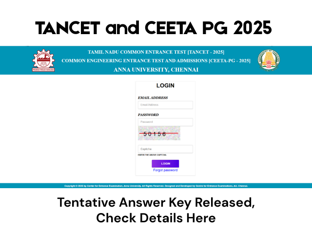 TANCET 2025 Answer Key Out at tancet.annauniv.edu; Direct link to Download Here