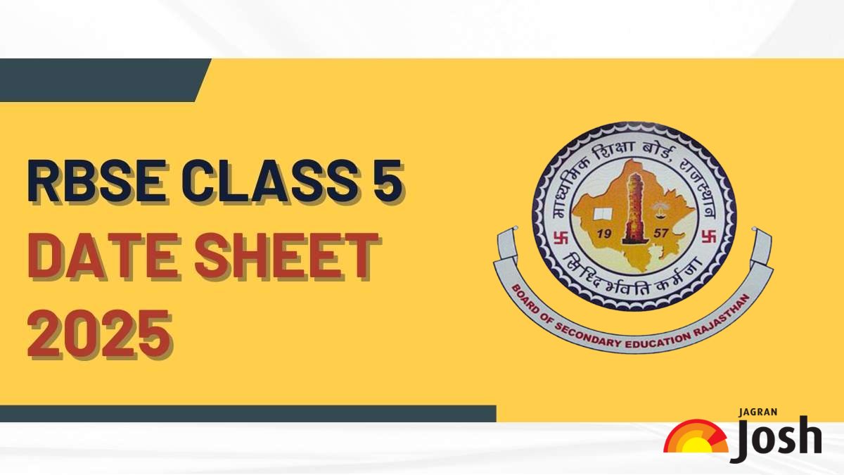 RBSE Class 5th Date Sheet 2025 (Revised): Check New Exam Schedule Here