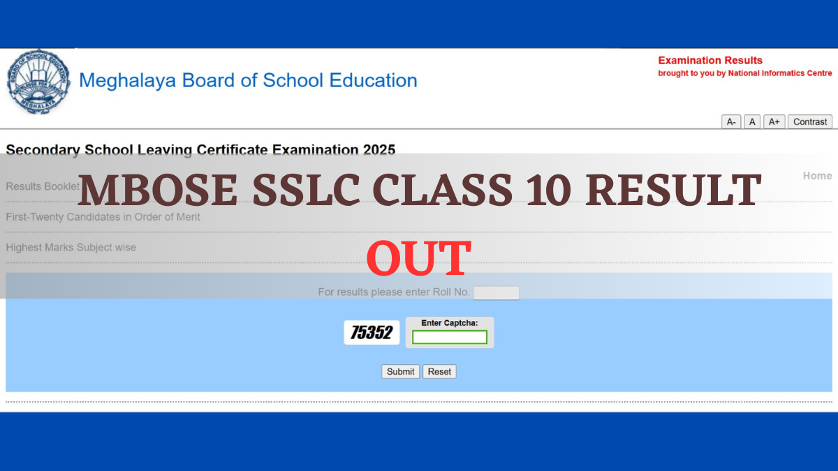 MBOSE SSLC Class 10 Result 2025 released on April 5, 2025.