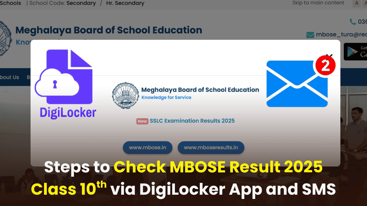 Steps to Check MBOSE Result 2025 Class 10th via DigiLocker App and SMS