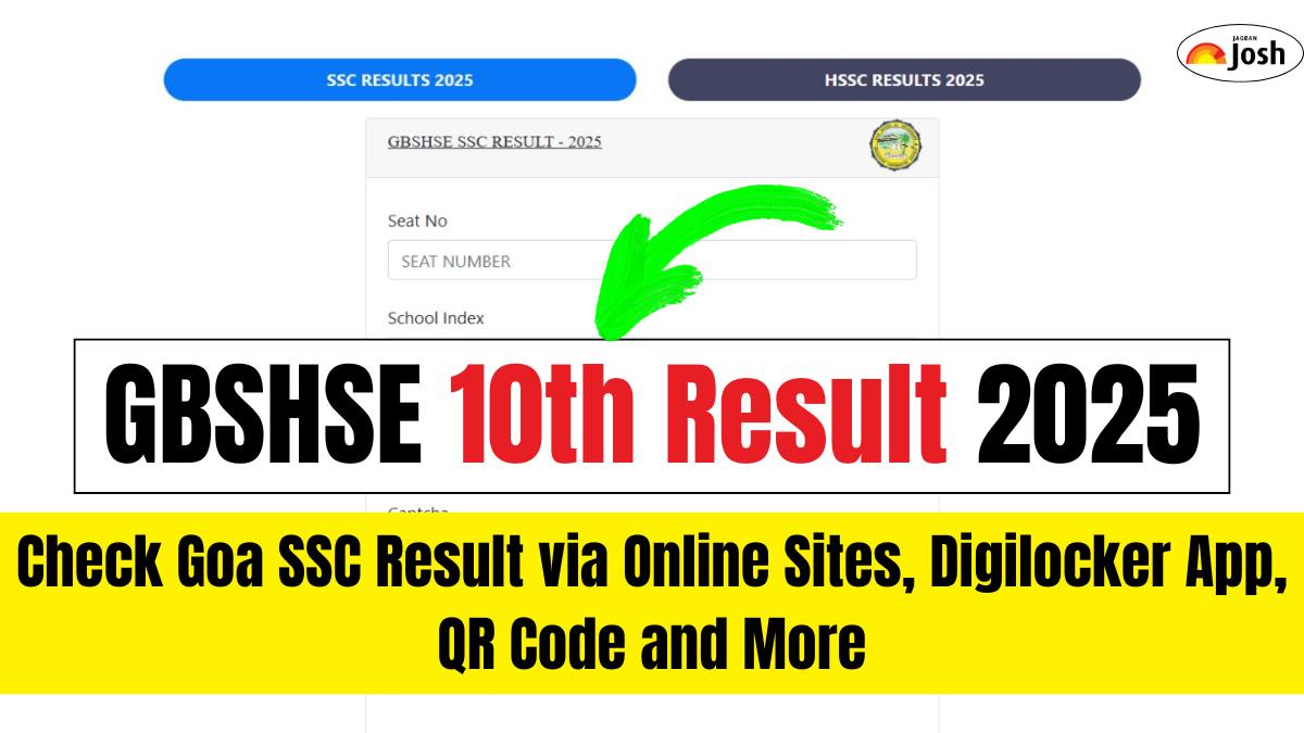 GBSHSE 10th Result 2025: Check Goa SSC Result via Online Sites, Digilocker App, QR Code and More