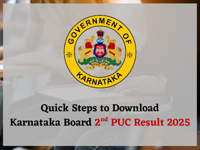 Karnataka Board 2nd PUC Result 2025 on April 8, 2025.