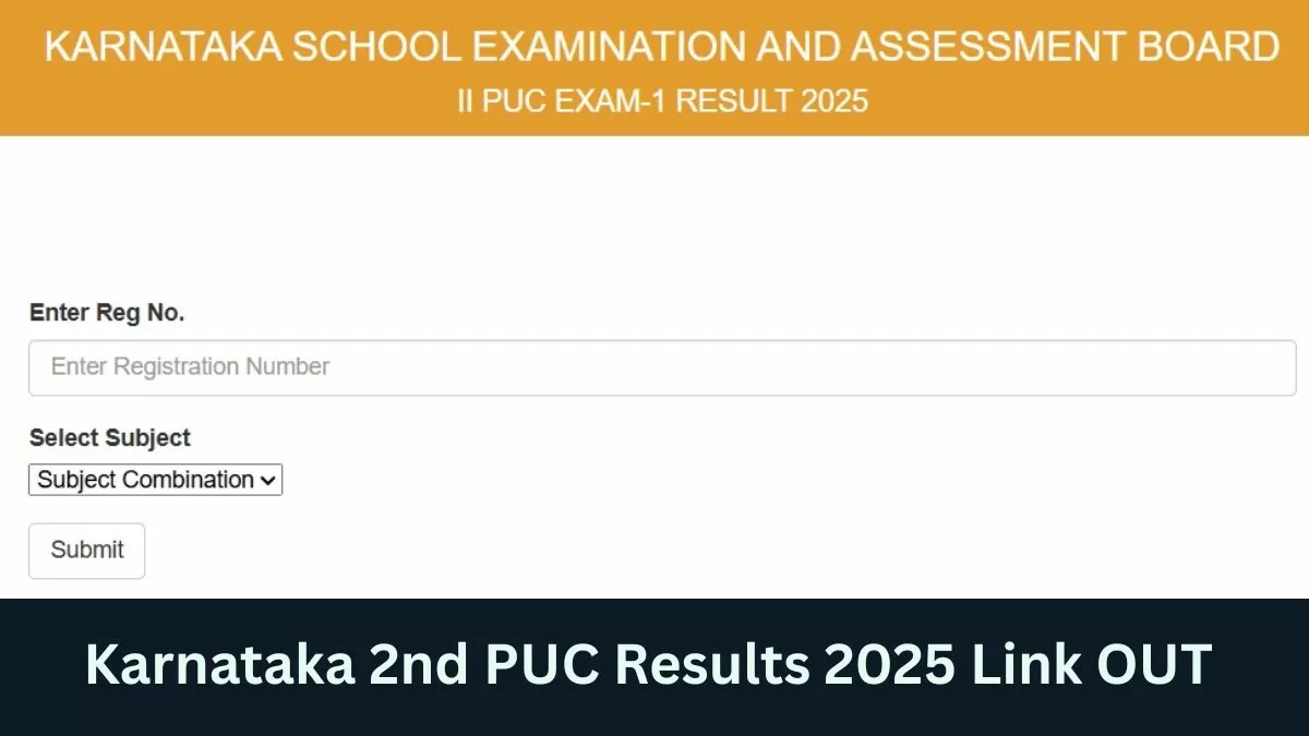 Karnataka 2nd PUC Results 2025, kseab.karnataka.gov.in