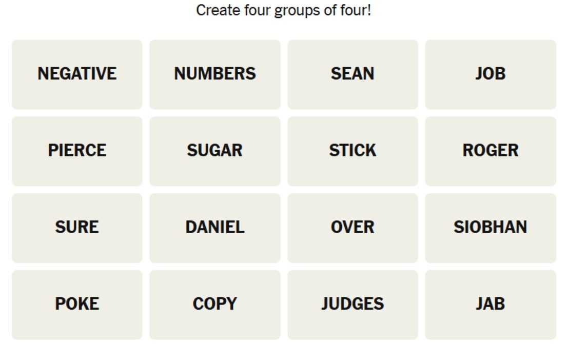 NYT Connections Hints April 8