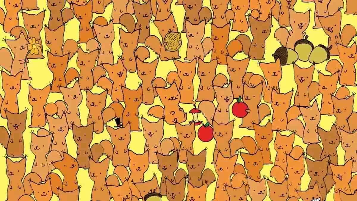 Spot the Mouse Hiding Among Squirrels.
