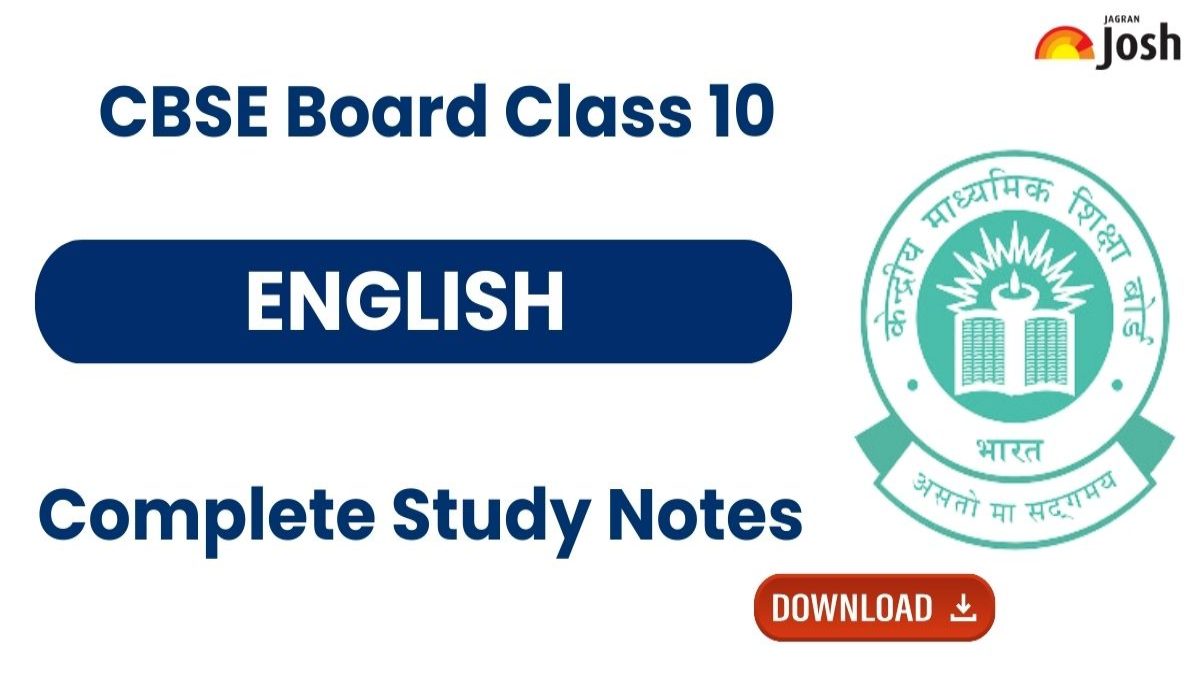 CBSE Class 10 English Board Exam Tomorrow: Download Last-Minute Revision Notes PDF