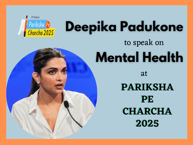 Bollywood actress Deepika Padukone joins Prime Minister Narendra Modi for a Special Episode on mental health for the eighth edition of Pariksha Pe Charcha 2025.