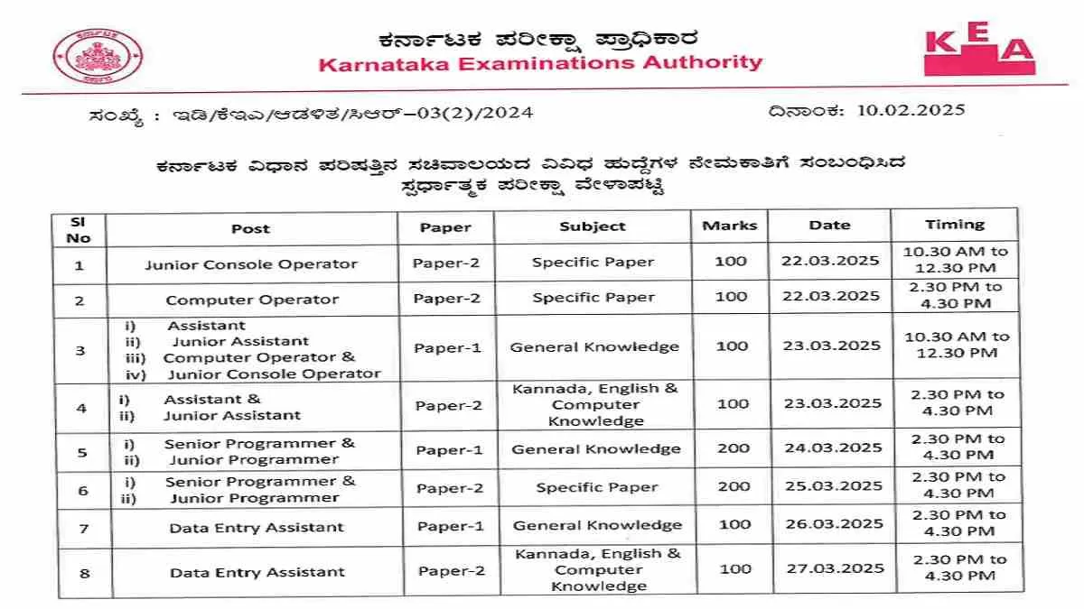 Get the direct link to KEA Exam Schedule 2025 here.