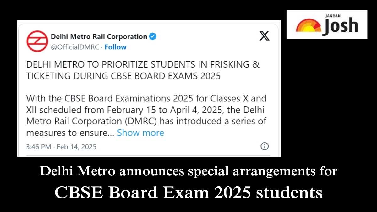 DMRC issues special guidelines to ensure smooth metro travel for students appearing in CBSE exams.