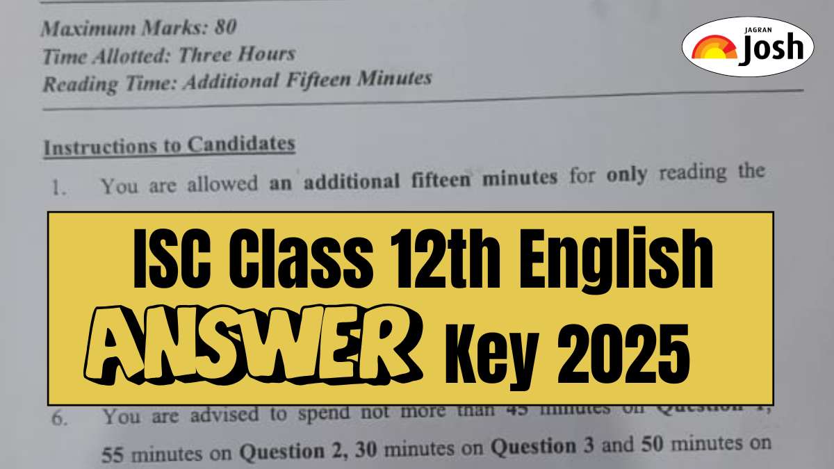  ISC Class 12th English Answer Key 2025, Download PDF - All SETs