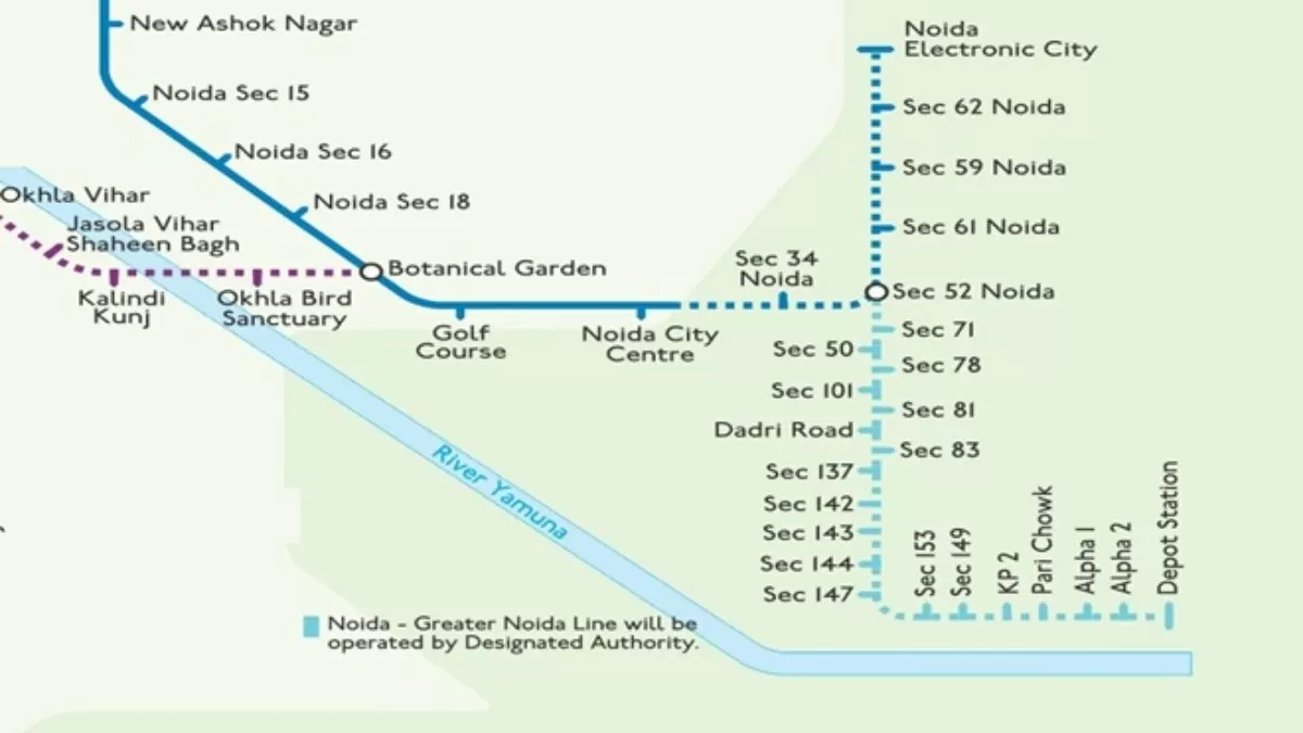 The 11.56km Metro link will provide a direct connection to distant areas of Greater Noida and the upcoming Noida airport.