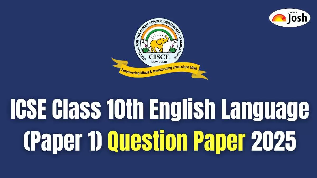 ICSE Class 10 English Language Paper 1 Question Paper 2025 