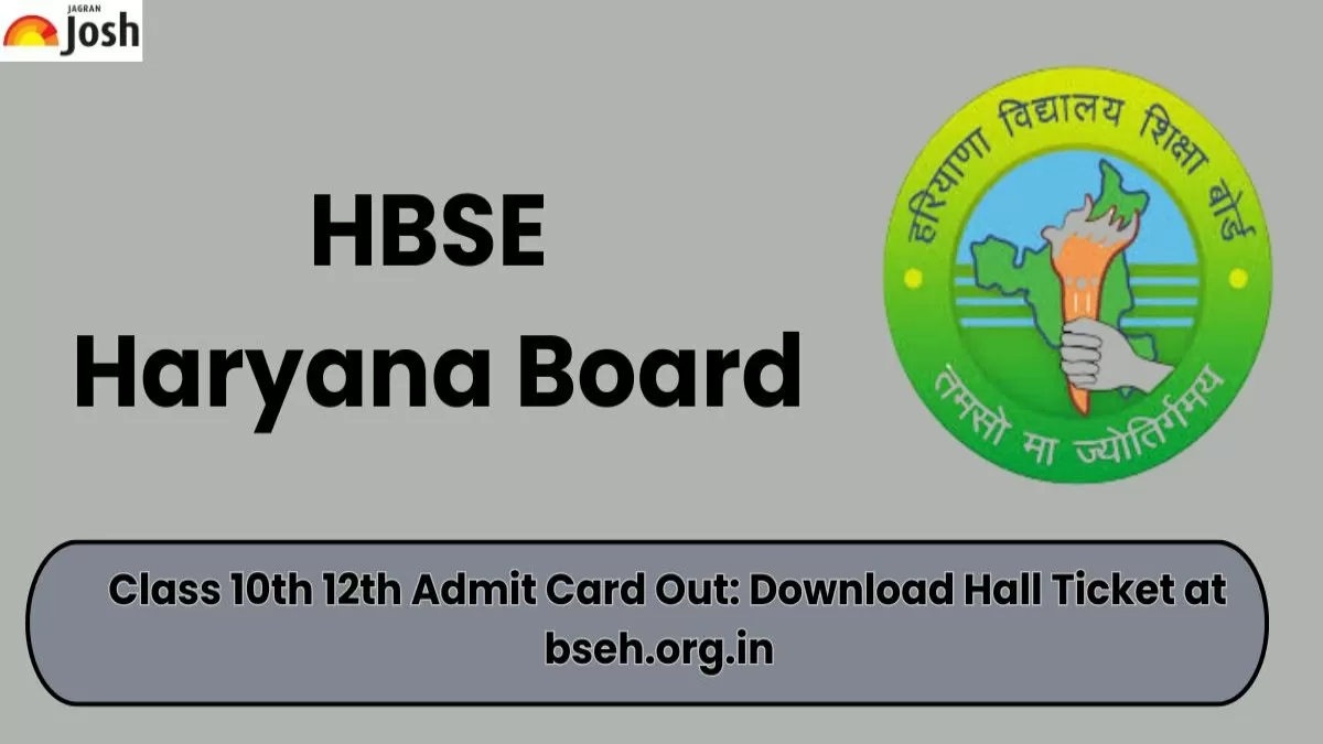 HBSE Haryana Board Class 10th 12th Admit Card 2025
