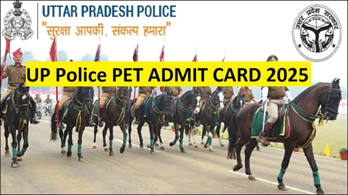 UP Police PET Admit Card 2025 Download