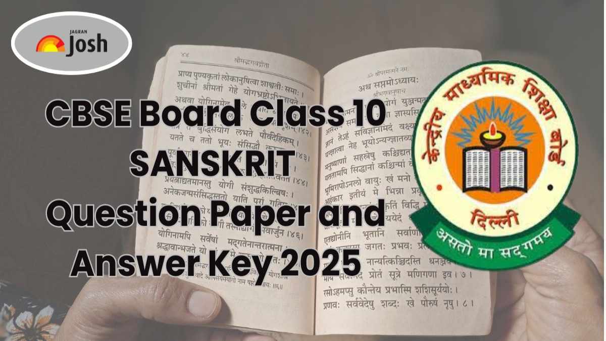 CBSE Class 10th Sanskrit Question Paper And Answer Key 2025: FREE PDF Download