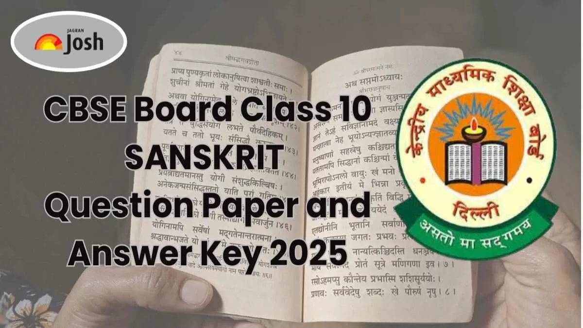 CBSE Class 10th Sanskrit Question Paper And Answer Key 2025