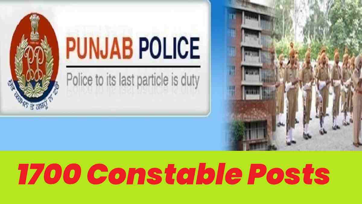  12th Passed Jobs: Punjab Police Recruitment 2025 for 1700 Constable Posts, Check Notification, Eligibility and More