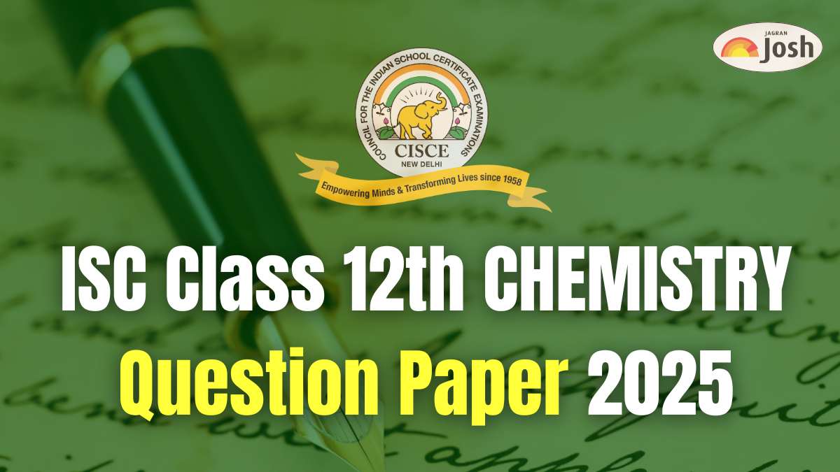  ISC Class 12 Chemistry Question Paper 2025 Available, Download All SETs PDF