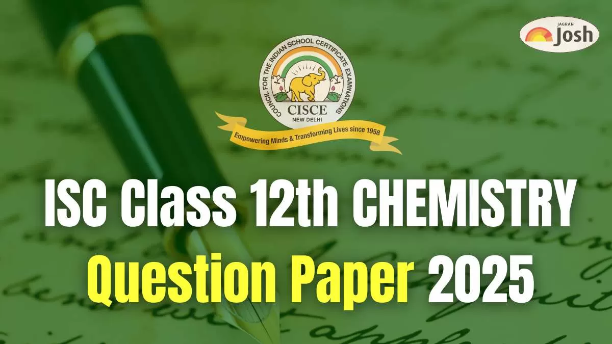 ISC Class 12 Chemistry Question Paper 2025, Check here