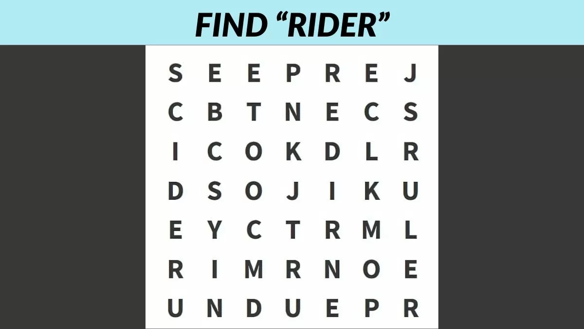 Find the word "RIDER"