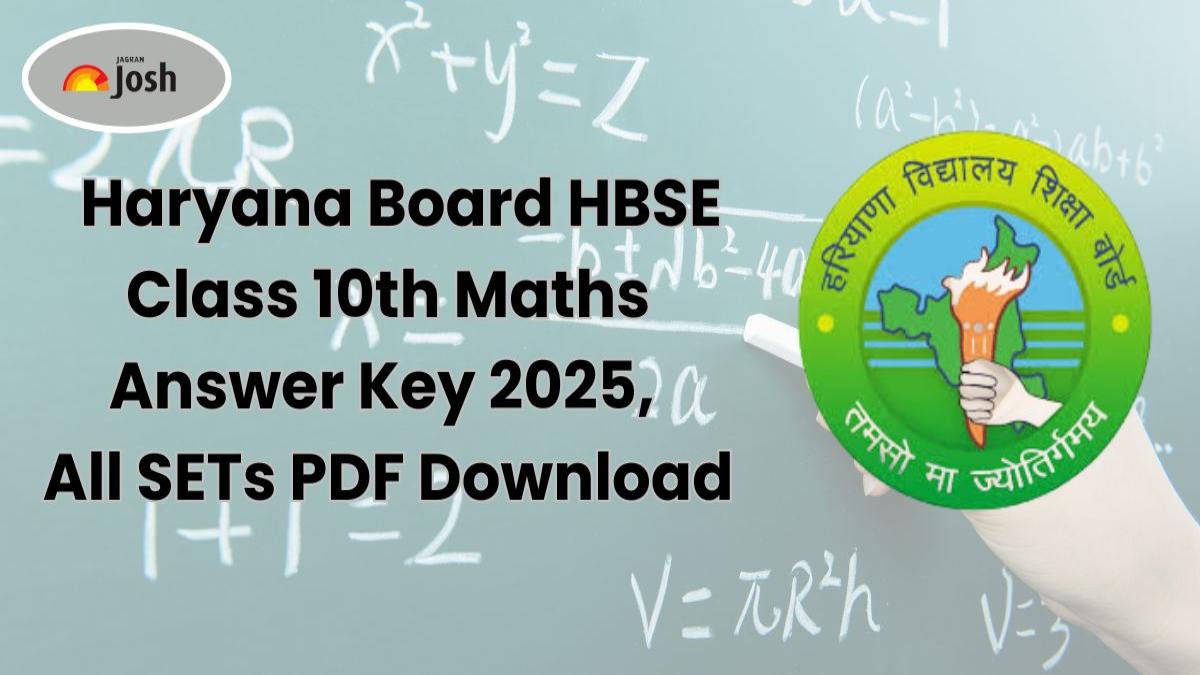 Haryana Board HBSE Class 10th Maths Question Paper 2025 With Answer Key: FREE PDF Download