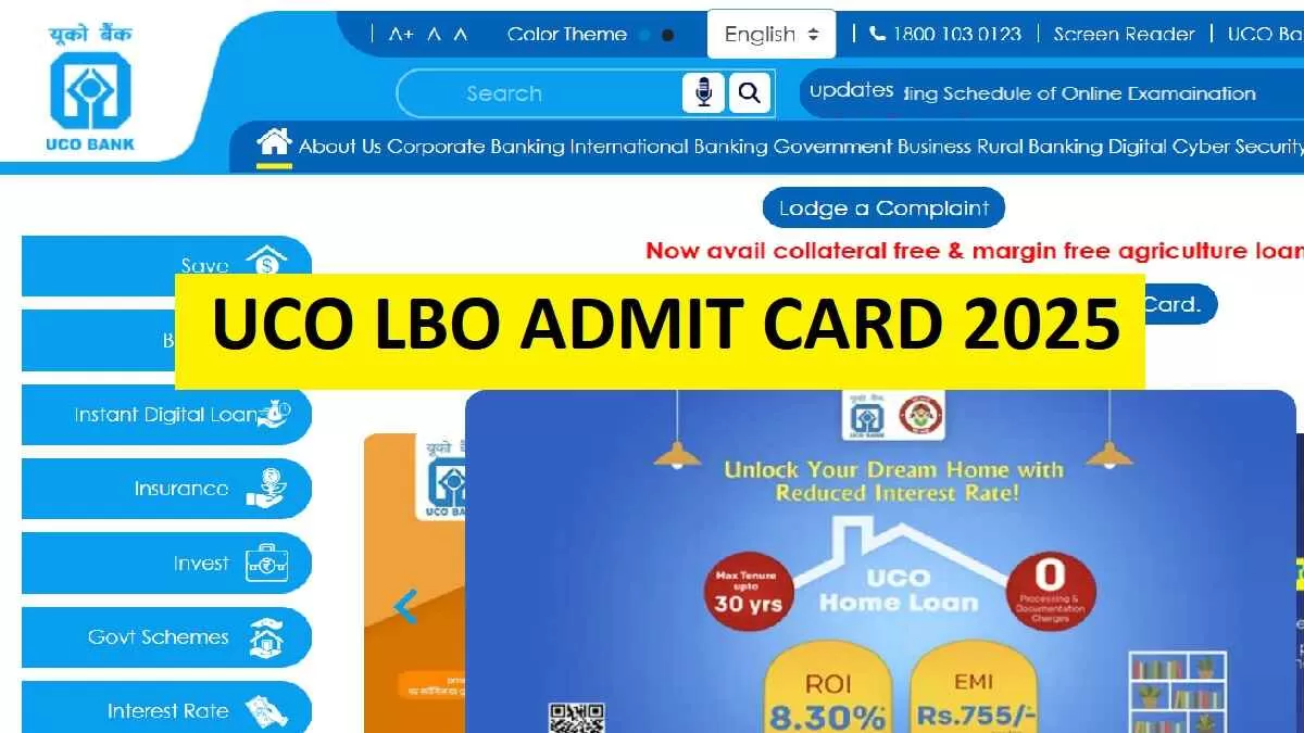 UCO Bank Admit Card 2025