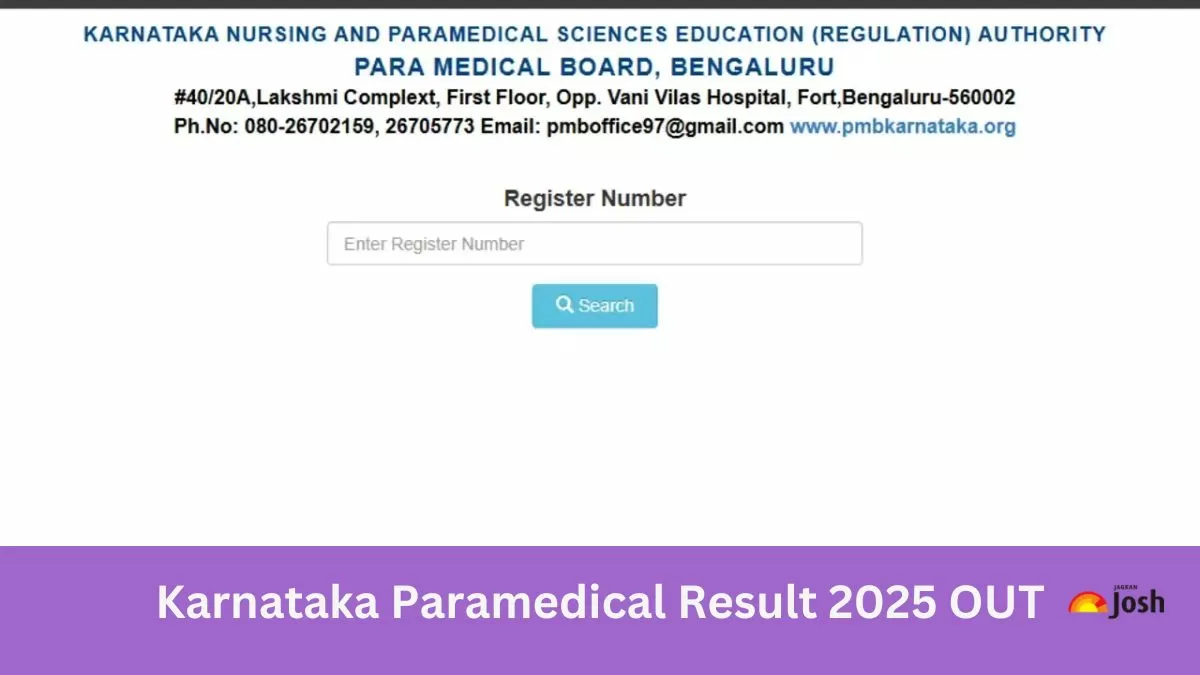 Karnataka Paramedical Result 2025