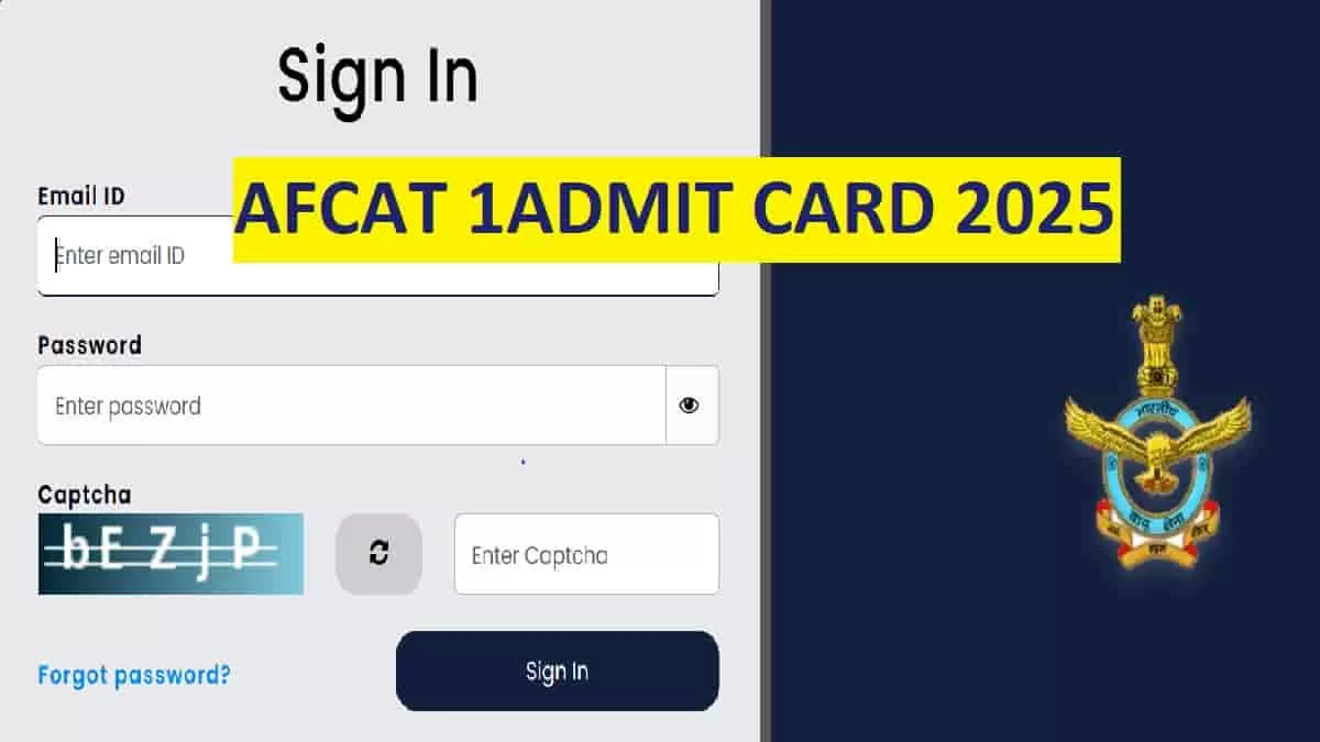 AFCAT 1 Admit Card 2025