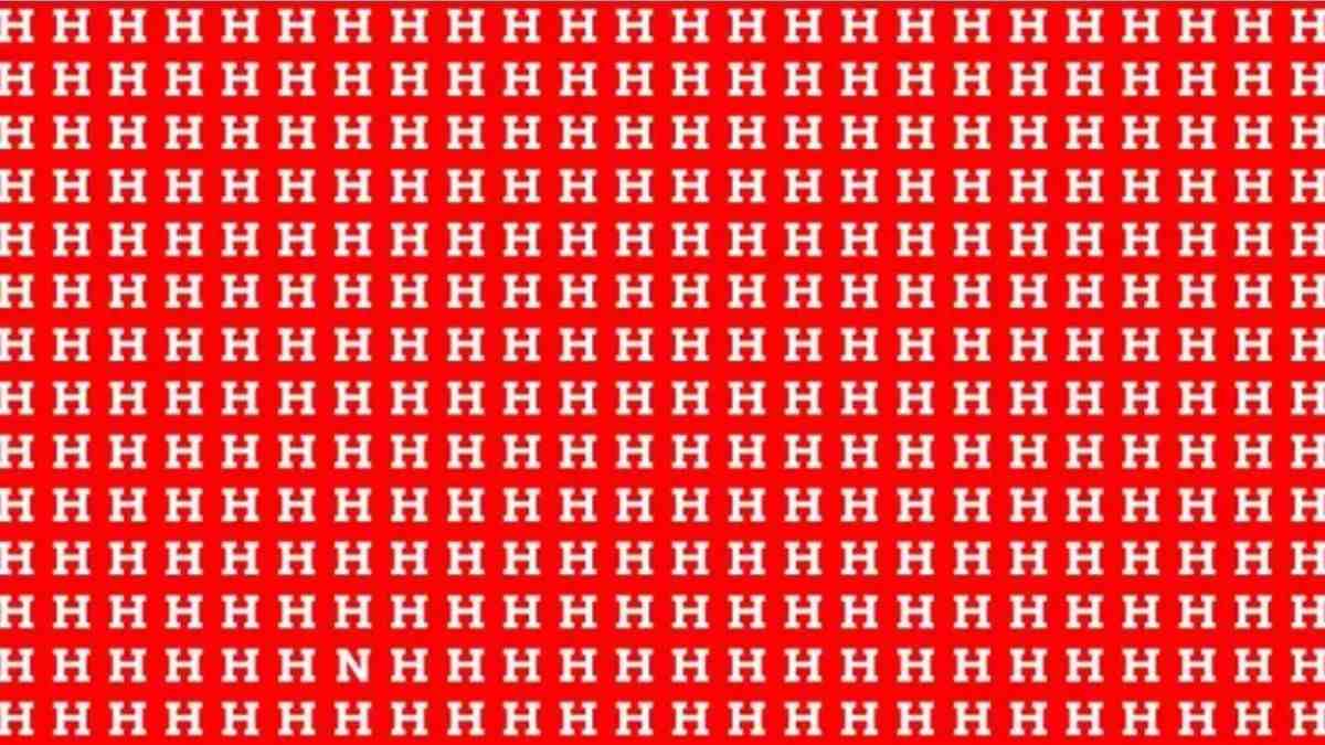 Optical Illusion: Test Your Brainpower! Spot The Letter N Hidden Among Hs In 5 Seconds!
