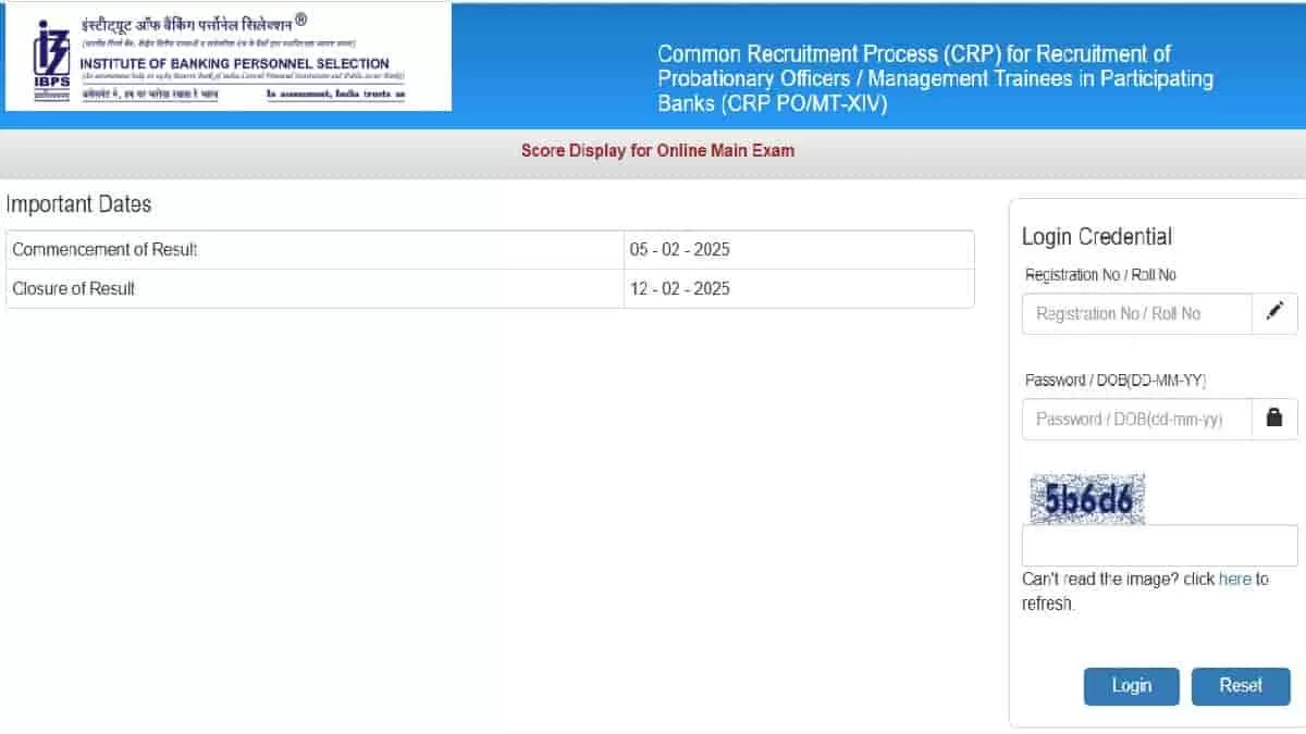 IBPS PO Scorecard 2025 Download Linj