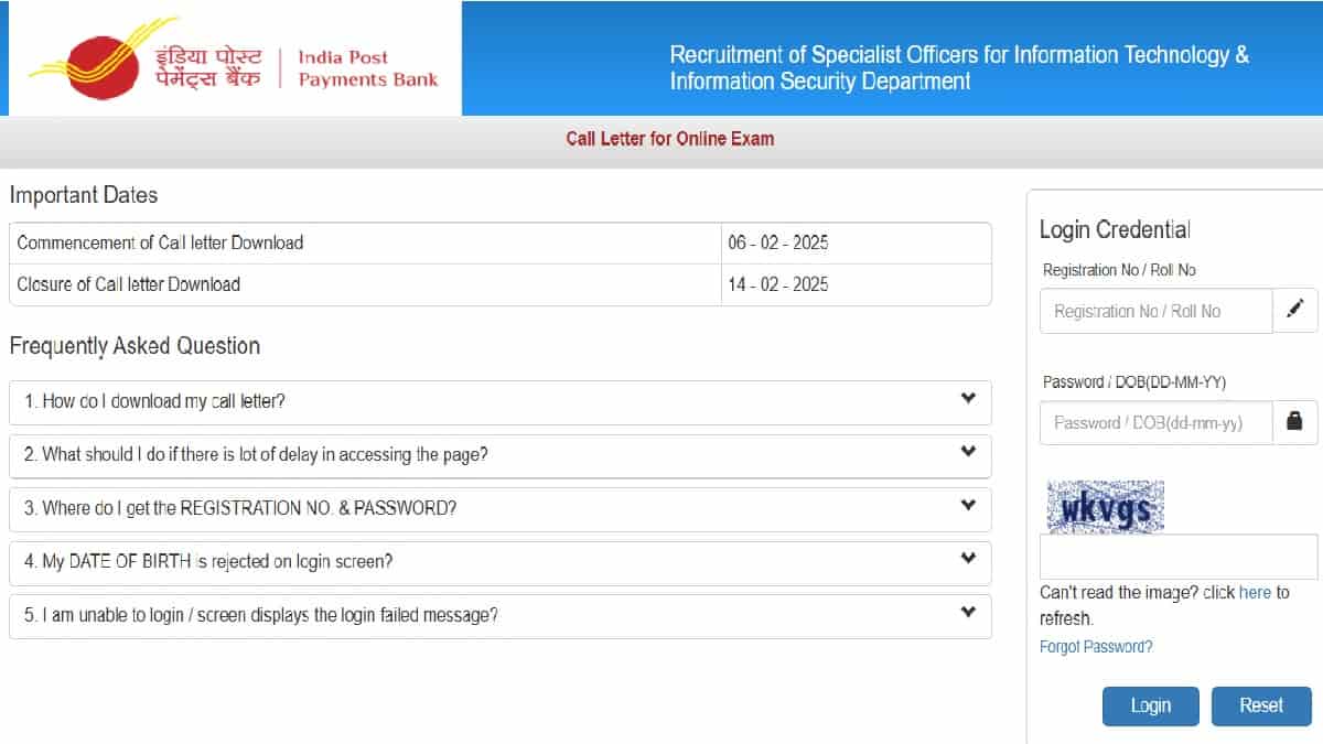 IPPB Admit Card 2025 OUT at ibbponline.com: Download SO Call Letter