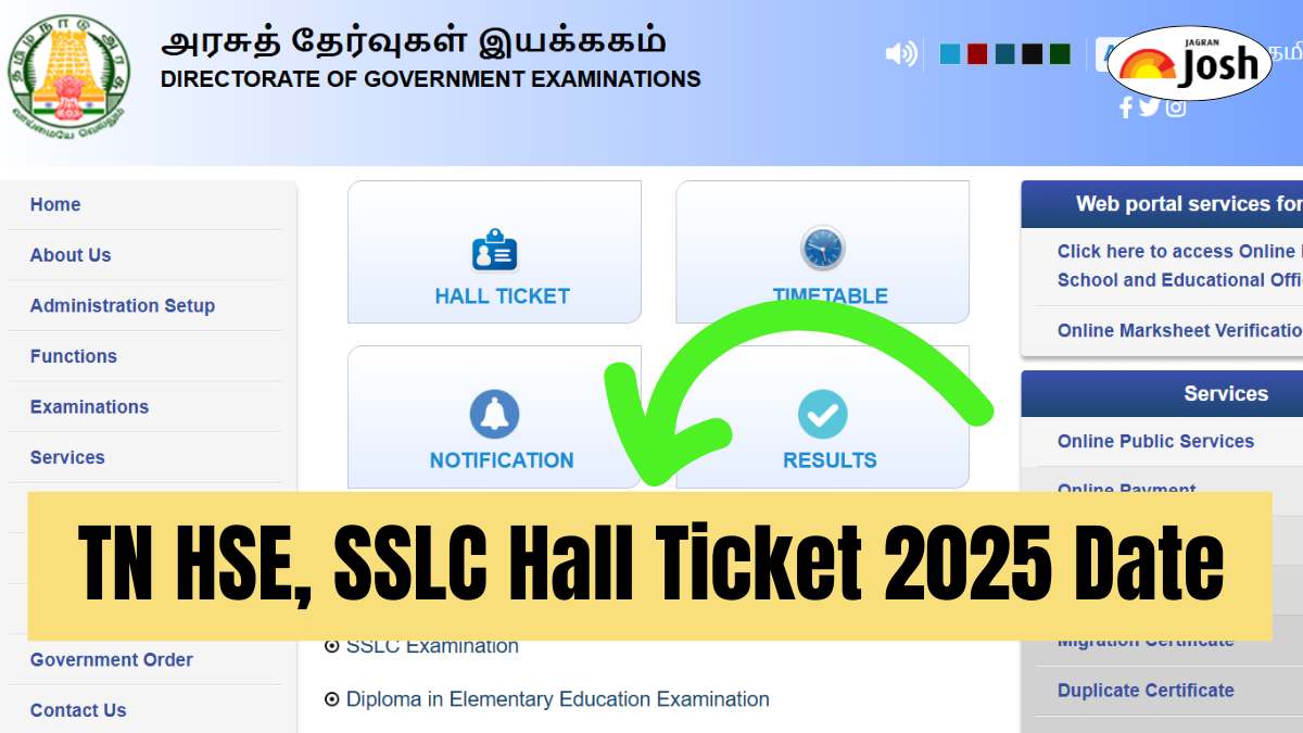 TN HSE, SSLC Hall Ticket 2025 Today: Link Active Download 10th, 12th Private Candidates Admit Card