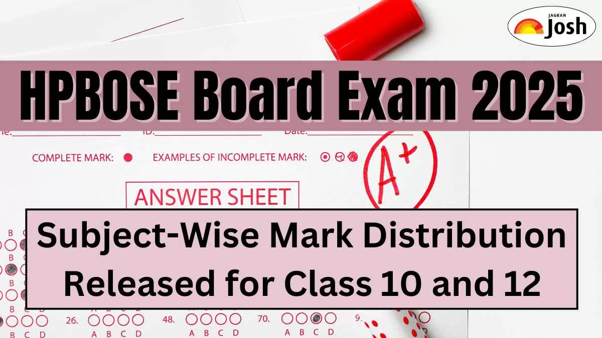 HPBOSE Board Exam 2025: Subject-Wise Mark Distribution Released for Class 10 and 12, Check Passing Marks Criteria