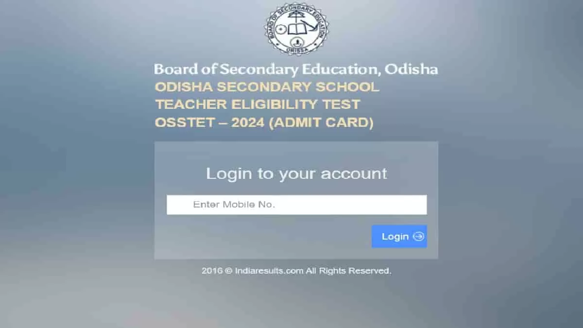 OTET Admit Card 2025 OUT at bseodisha.ac.in