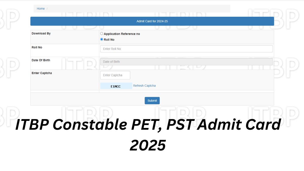 ITBP Constable Admit Card 2025: PET PST Call Letter Download Link Active at itbpolice.nic.in